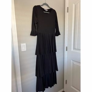 Dainty Jewells Black Maxi Ruffled Dress
